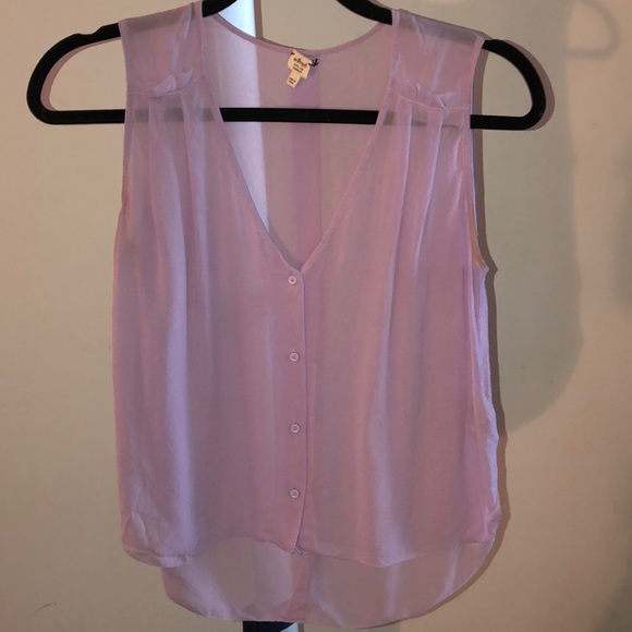 ARITZIA Button Up silk tank top